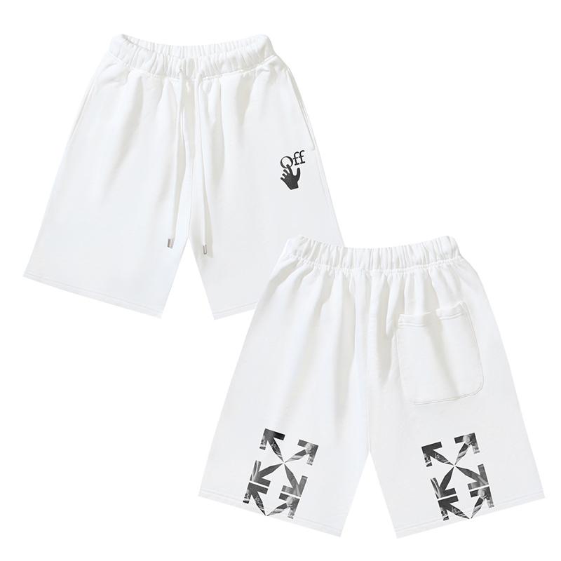 1197 Off-White Frühling/Sommer Neu OW Ölgemälde Pfeilmuster Aufgedruckte Lässige Lockere Shorts für Damen und Herren