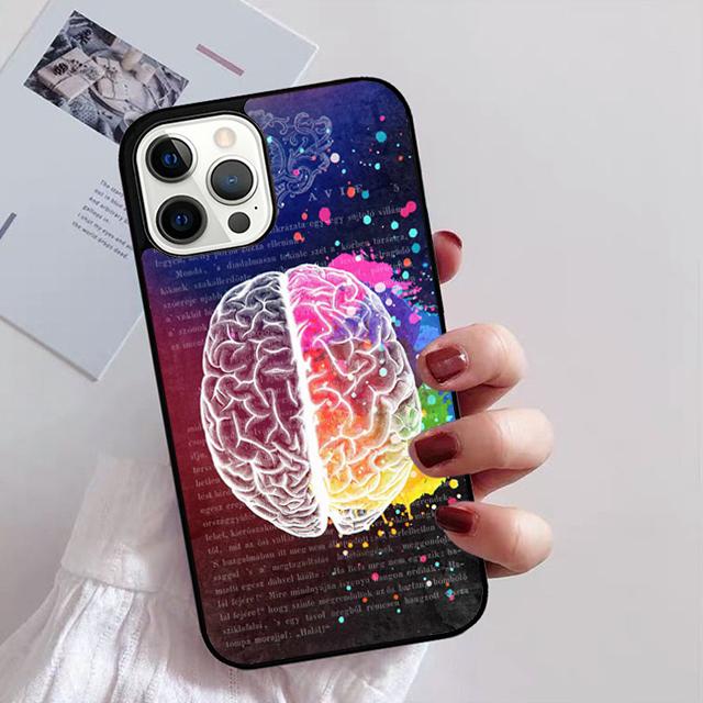Anatomy Brain Phone Case For iPhone 17 Air 16 15 14 13 12 Pro Max Plus Max Cover Shell coque