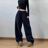 Fleece fleece wide-leg pants women's new winter thickened lazy wind loose casual pants slim straight pants