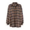 Women S Vintage Plaid Long Sleeve Loose Cardigan Shirt Summer Casual