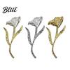 Pin Women Brooch Sparkling Rhinestones Flower Leaf Shape Lapel Versatile