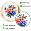 Floral Butterfly Toilet Sticker Self-Adhesive Removable for Bathroom Wall Decor