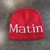 Streetwear Matin Letter Knitted Beanie Warmth Ear Protection Cold Cap Seasons