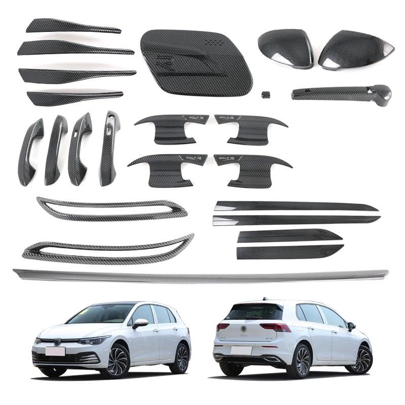 Compatible with 21 Golf 8: Rearview Mirror, Fog Lights, Door Bowl Handle, Fuel Tank Cap, Rear Wiper, and More Exterior Decorations