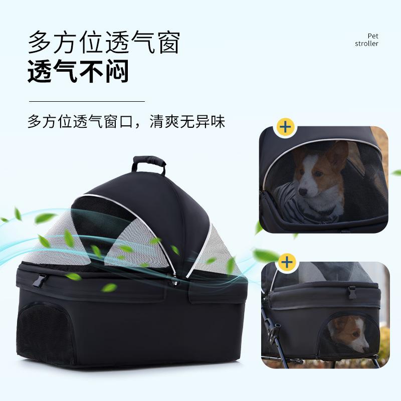 DL01 Pet Cart, Dog, Cat, Teddy Baby Cart, Small Pet Cart, Lightweight, Detachable, Single Wheel Folding