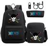 Riman Zaino con lucchetto USB ONE PIECE borsa a tracolla borsa da scuola per studenti astuccio set da tre pezzi uomo e donna