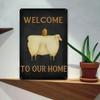 Metal Welcome Sign 12x8 Inch Wall Decor for Home Garden Outdoor Indoor