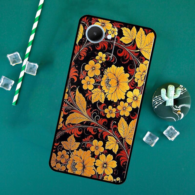 Russian Scarf Floral For Realme 15 14 13 12 11 10 Pro Plus C65 C67 C63 C61 C55 C51 C53 C35 C75 GT6 GT7 Pro Case