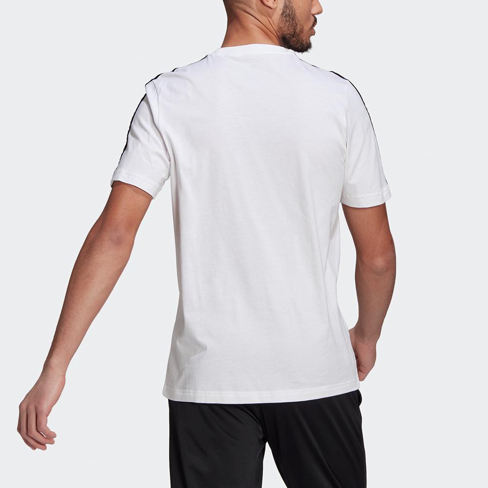 Adidas Essentials 3-Stripes T-Shirt White/Black Men Streetwear GL3733