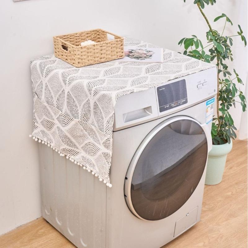 Polyester Cotton Dustproof Cover Cloth Washing Machine Refrigerator Microwave Oven Protective Cover,Home Decoration Cover Cloth