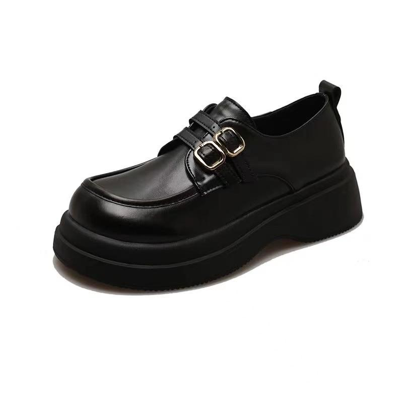Platform British style small leather shoes women's 2025 new spring and summer versatile loafers one-pedal single shoes Mary Jane women's shoes