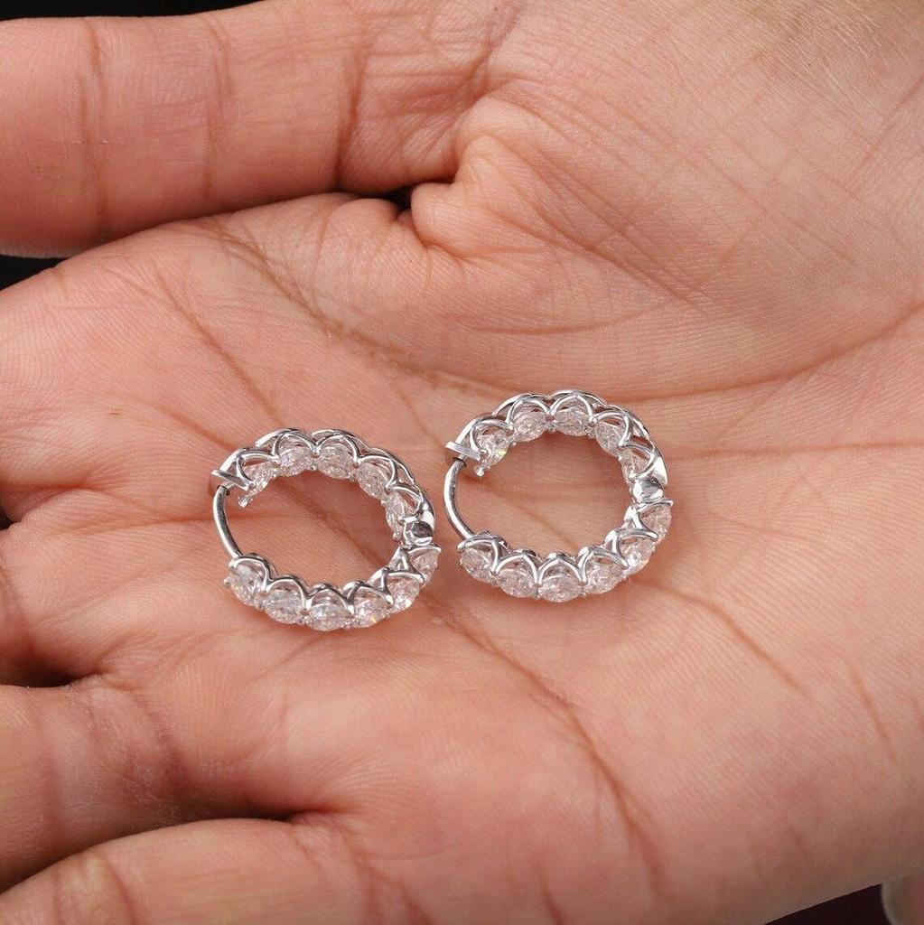 High-End Diamond-Encrusted Ear Cuffs and Hoops - European & American Fashion Earrings for Women