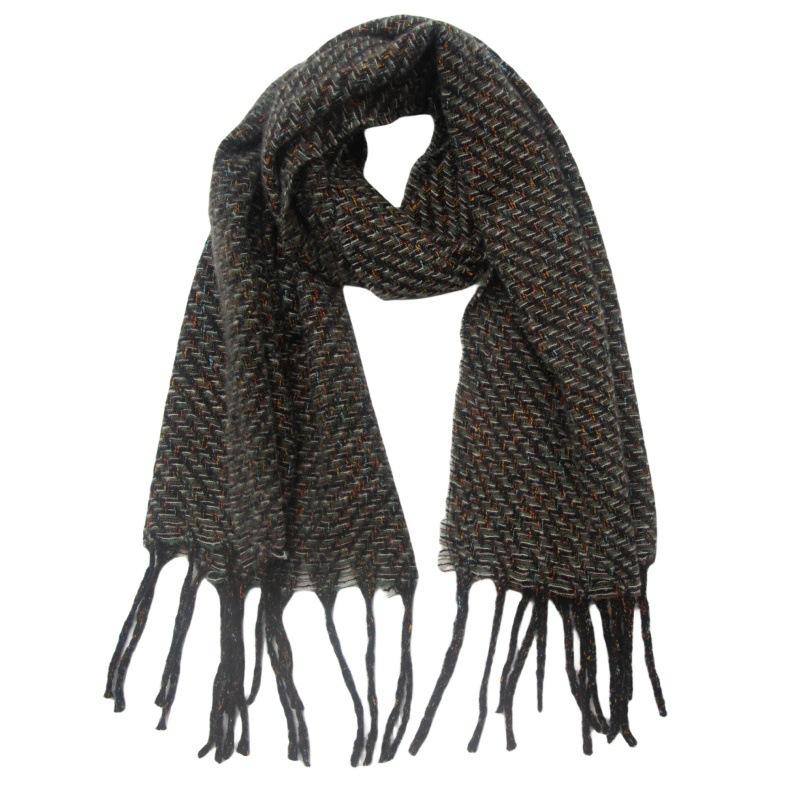 New scarf autumn and winter men's and women's fringed colored flower scarf shawl