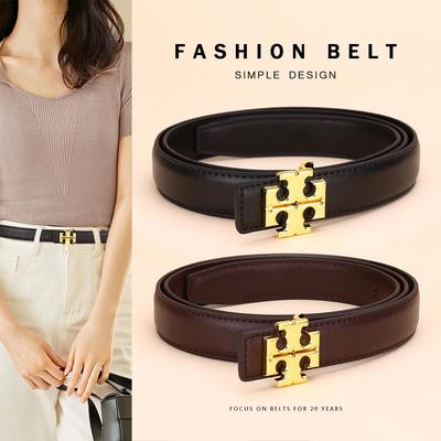 Dames High-End Mode Rundleer Riem - Veelzijdig Statement Taille Accessoire voor Broeken, Japanse & Koreaanse Stijl.