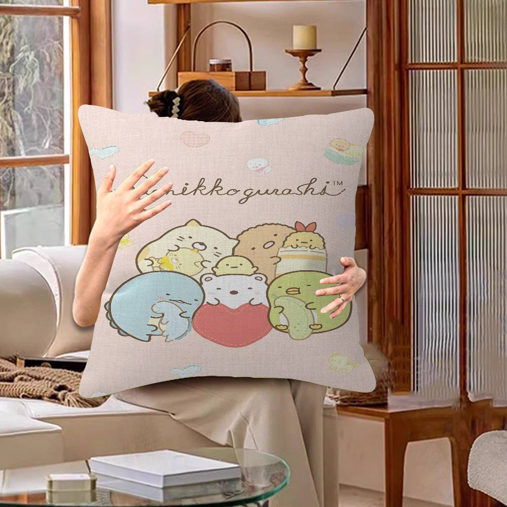 Cartoon S-Sumikko Cute G-Gurashis Pillow Cover Sofa Cushion Cover Home Room Decoration Children Gift