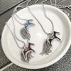 Funny Enamel Cartoon Horse Metal Multi Chain Tassel Pendant Necklaces for Women Silver Plated Beads Chain Chokers Gift Accessory