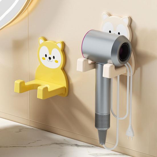 Hårtorkförvaringsställ Starkt Självhäftande Baksida Väggmonterad Badrumshylla Vattentät Halkfri Design Tandborstställ