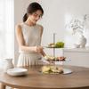 Three-Tier Dessert Stand Upright Column Mirrored Sturdy