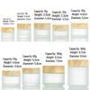50g Wood Grain Lid Glass Face & Eye Cream Jar