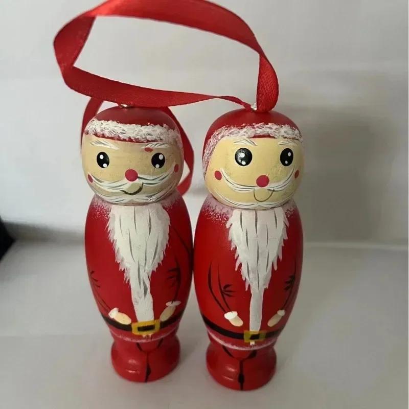 2026 Hot Funny Santa Claus Pendant, Christmas Ornaments, Funny Wooden Standing Santa Claus, Unique Christmas Craft Decorations
