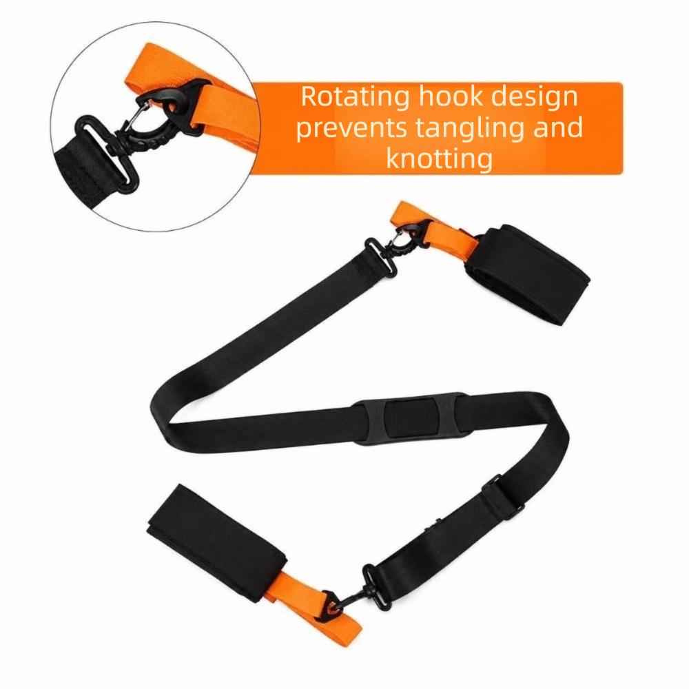 Ant-Slip Pad Ski Pole Carrying Strap Adjustable Skiboard Fixed Strap  Outdoor Sports