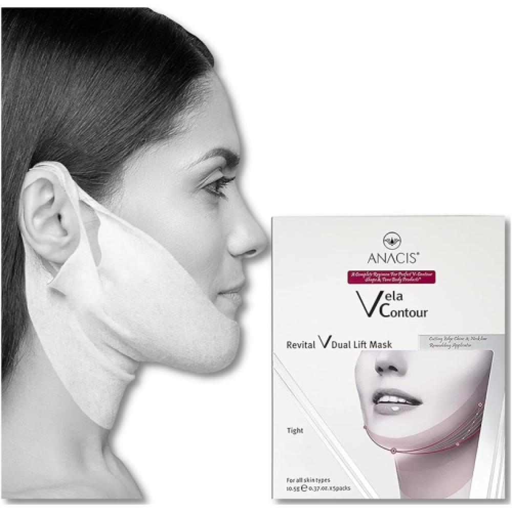 Velacontour Face Lift Neck Wrinkle Lifting V Line Mask Pack Set Of 2 + 1 Neck Pack + 1 X Neck Cream 7g