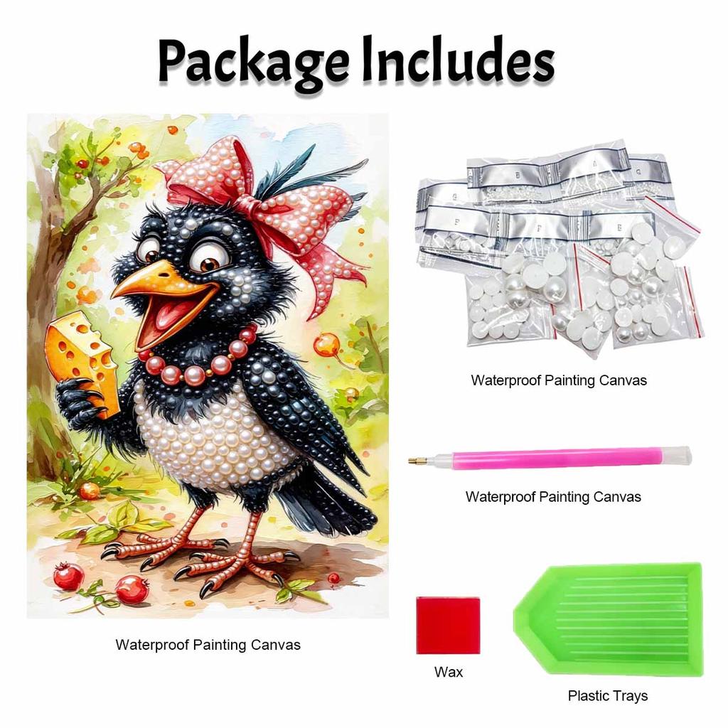 Cute Bird Pearl Painting Handmade DIY 5D Creative Ornaments Living Room Home Decoration Painting Gift Ideas