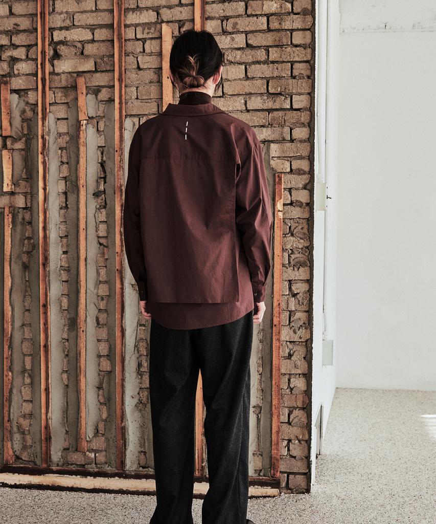DENSITY Back Layered Shirt_Dark Brown