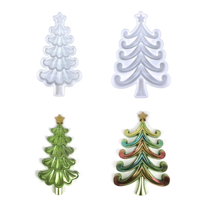 Diy Crystal Drop Glue Aromatherapy Gypsum Abrasive Three-dimensional Christmas Tree Decor Ornament Pendant Silicone Mold