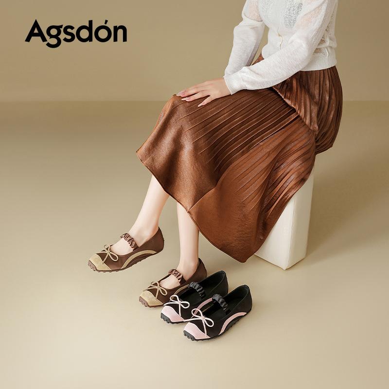 Augustus Denboken single shoes women's 2025 new summer casual Mary Jane shoes are beautiful and not tired of small leather shoes