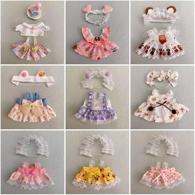 Multicolor Doll Clothes 20CM Hairband Suspender Toy Cap Dress Suit Cotton Stuffed Doll