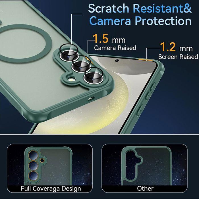 Coque de Protection - BOOLING - Samsung Galaxy S25 FE - Vert Nuit - Antichoc - Protection Caméra