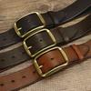 3,8 cm čistá hovězí kůže z pravé kůže pro pánské vysoce kvalitní džíny s mosaznou přezkou, kovbojský opasek, pánská módní návrhářská luxusní