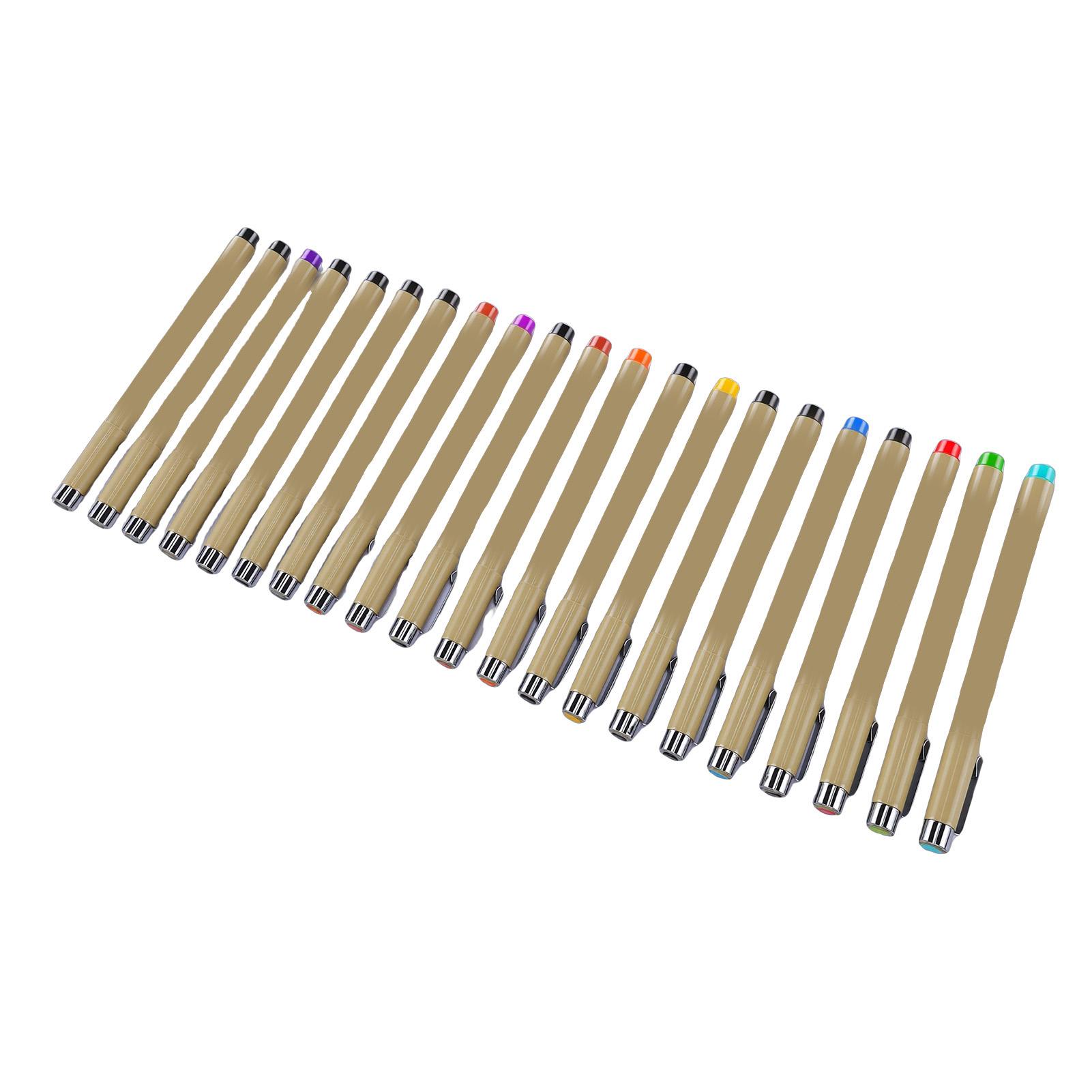 

21 Pcs Micro Pen Set 10 Black 11 Colored Water Proof Fineliner Pen for Drawing Sketching Calligraphy Outlining
