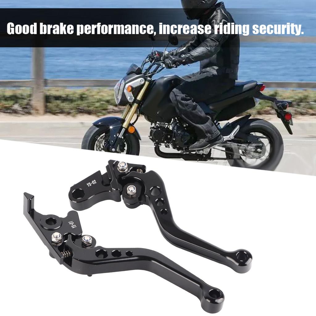 Brake Lever Handle Motorcycle  Short Brake Lever Handle for Grom MSX125 ‑ Black 13‑18 Short Brake  Levers