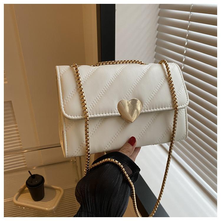 Fashion texture solid color 2025 winter trend casual fashion embroidery thread shoulder crossbody small square bag