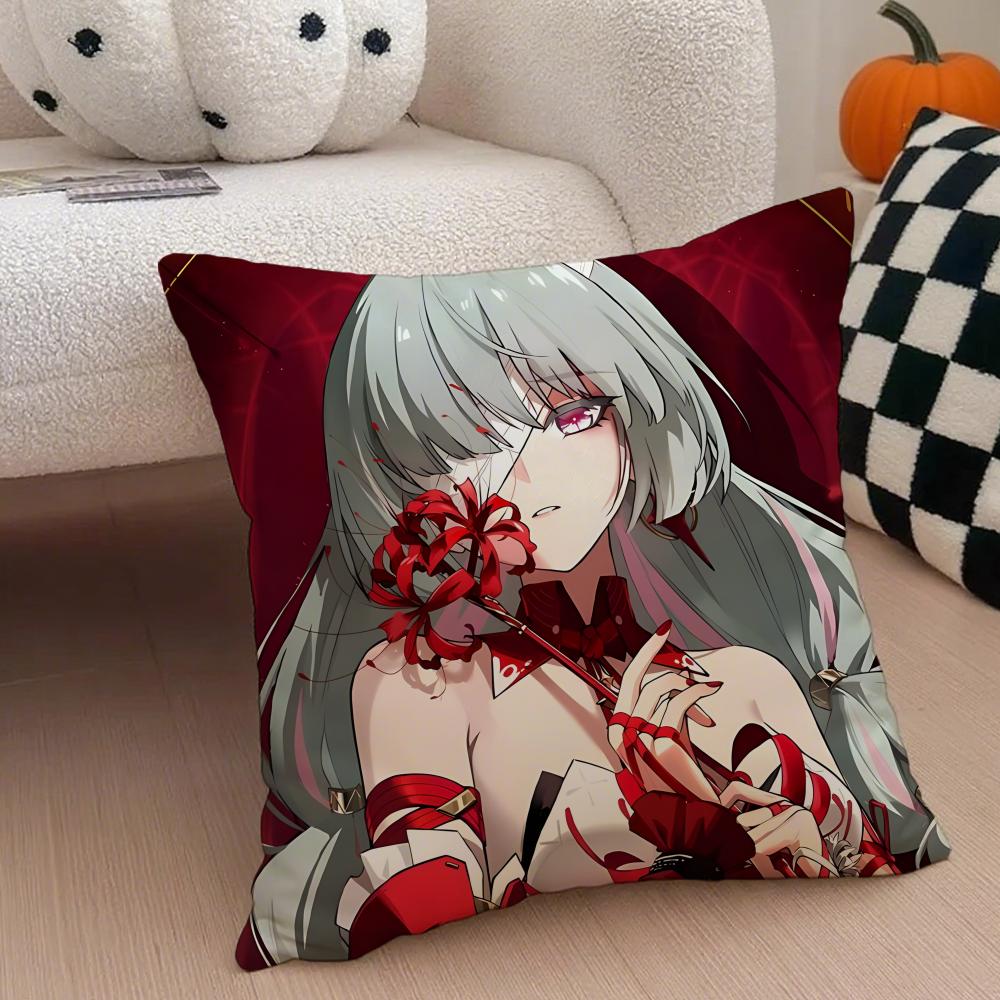 Wuthering Waves pPhrolova Game Cushion Cover Throw Pillow Cover Hidden Button Durable Polyester Chair Cushion