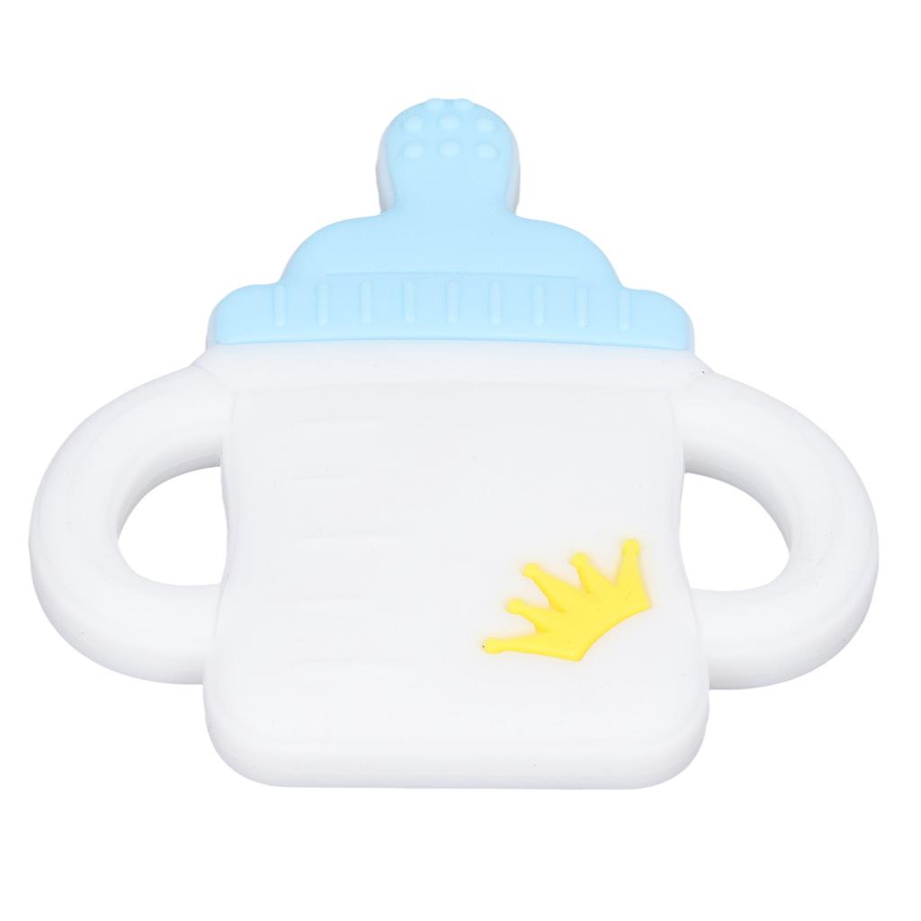 Baby Teether Cartoon Bottle Shape One Piece Soft Flexible Baby Silicone Teether Baby Teething Chew Toys