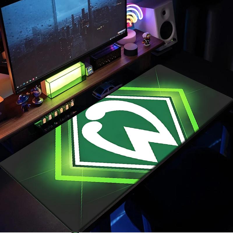 Grünes Bremen Muster Mauspade, Gummiunterseite, Mauspade für Gamer und Bürogebrauch, Gaming Schreibtisch, Leicht zu reinigende Matte Weihnachtsgeschenke für Fans