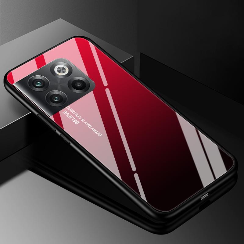 Gehärtetes Glas Handyhülle Für Oneplus 9rt 10T Ace 10 Pro Hülle Oneplus 11 12 12R 10R 9 Pro Luxus Harte Rückseite Stoßfänger Oneplus12