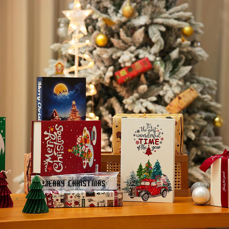 Seria Świąteczna Dekoracja Fałszywych Książek Estetyka Pokoju Dziennego Rekwizyty Dekoracje Książek Wnętrze Ozdoby na Stolik Kawowy Dodatkowe