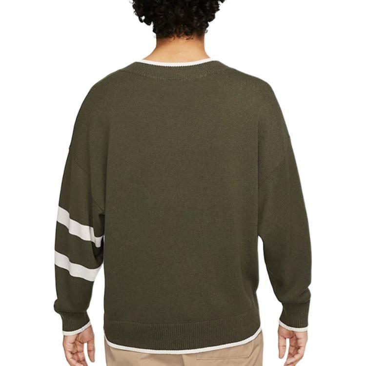 Nike Sweaters Men's Workwear Khaki V Neck Moderate DX0009-325