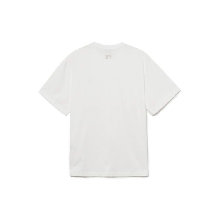 MLB Vintage LA Dodgers Logo Print Casual Short Sleeve T-Shirt Unisex t-shirts White 3ATSBO233-07WHS