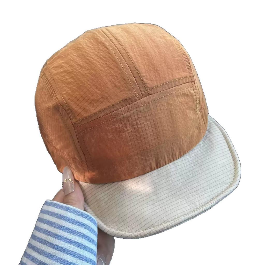Contrasting color quick-drying baseball caps, men's and women's summer outdoor shading, breathable peaked caps, sun protection, flat-brimmed hats sho