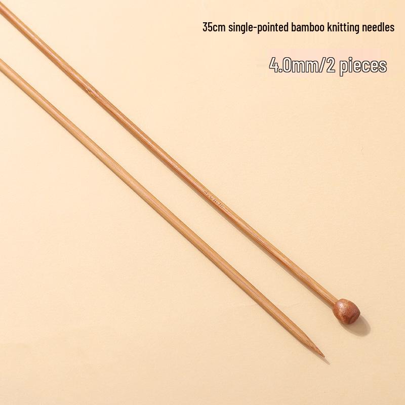 Carbonized Bamboo Straight Knitting Needles Set for Scarves and Sweaters