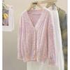 Women's V-Neck Loose Knit Cardigan
