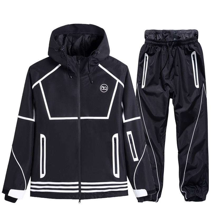Winter Ski Suit Set: Waterproof, Windproof, Thickened Snowboard Outfit for Men & Women