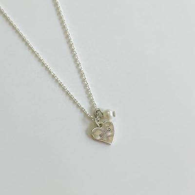 SOSOO 925 Silber SOSOO Herz Perlenkette