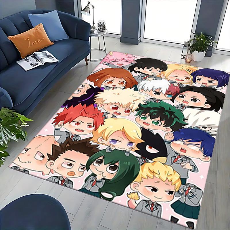 1pc Anime Character Chair Mat - Cute Cartoon Design for Office, Home Decor, Living Room, Bedroom, Game Room - Non-Slip Carpet with Kawaii Characters -