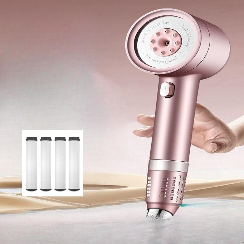 High Pressure Handheld Shower Head 4 Spray Modes with 4 Filter Pads for Shower Room Bathroom